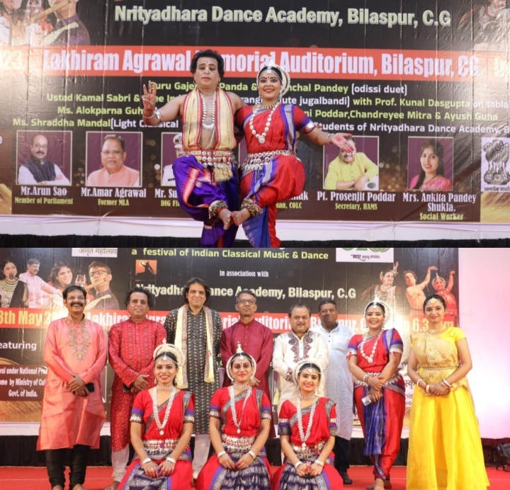 भारत संस्कृति यात्रा का 7वां कार्यक्रम बिलासपुर में सम्पन्न… अर्धनारीश्वर, कृष्ण की बाल लीला, ओडिशी कथक की कलाकारों ने दी प्रस्तुति… 